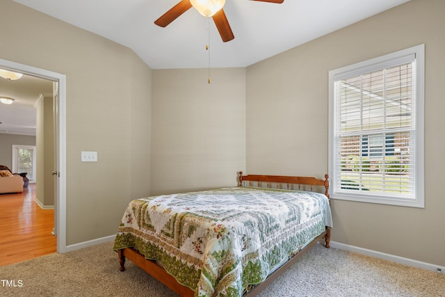 127 Bobwhite Way, Mebane, NC 27302 - carpeted bedroom with baseboards and a ceiling fan
