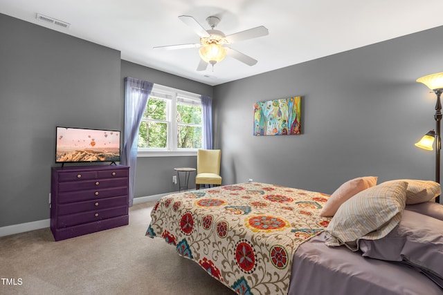 7401 Heartland Dr, Wake Forest, NC 27587 - bedroom featuring baseboards, carpet flooring, and a ceiling fan