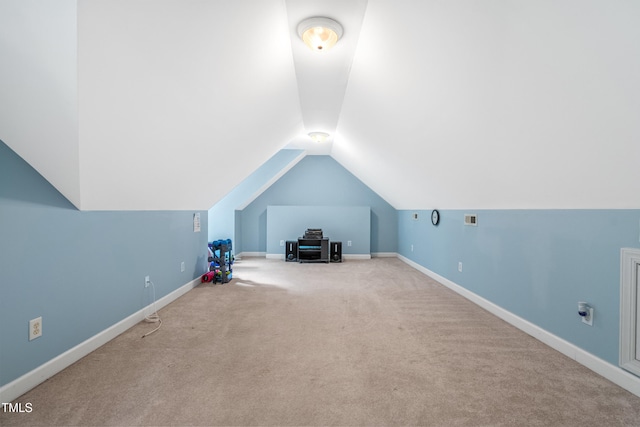 7401 Heartland Dr, Wake Forest, NC 27587 - bonus room with carpet floors, vaulted ceiling, and baseboards