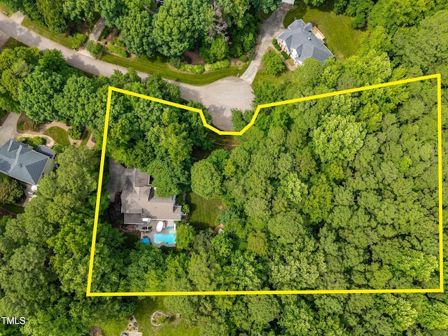 7401 Heartland Dr, Wake Forest, NC 27587 - aerial overview of property's location with property boundaries highlighted