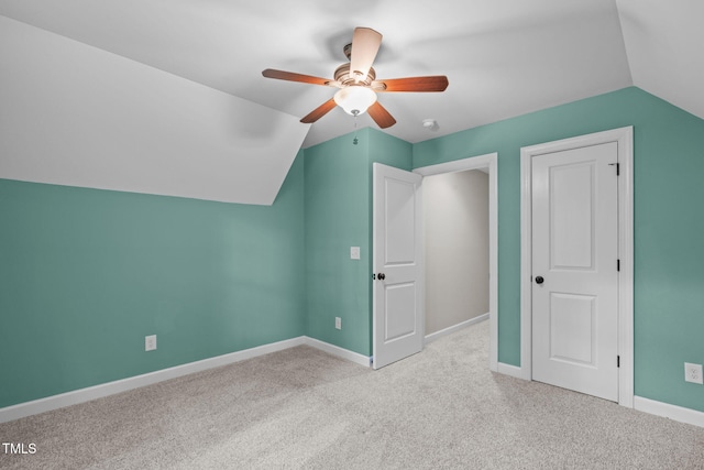 297 Curragh Cv, Fuquay Varina, NC 27526 - additional living space with vaulted ceiling, a ceiling fan, carpet flooring, and baseboards