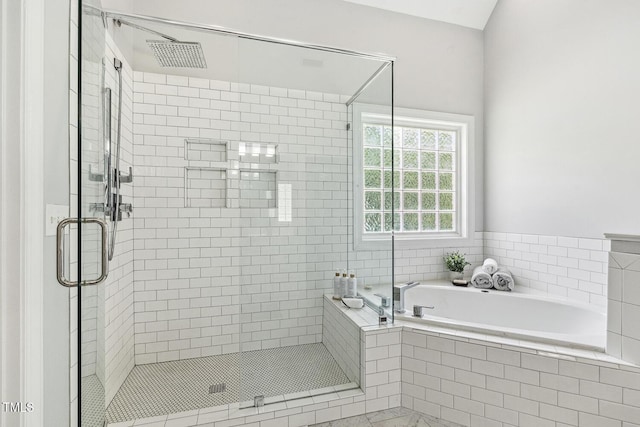 825 Highwater Pl, Fuquay Varina, NC 27526 - bathroom with a bath and a stall shower