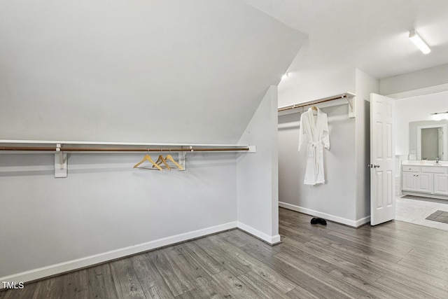 825 Highwater Pl, Fuquay Varina, NC 27526 - walk in closet featuring wood finished floors