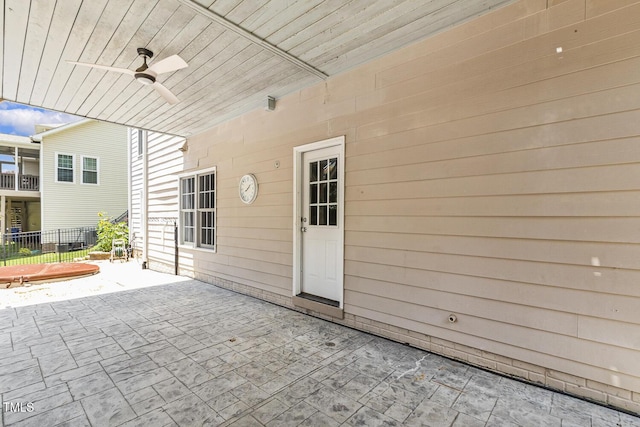 825 Highwater Pl, Fuquay Varina, NC 27526 - view of patio / terrace featuring a ceiling fan