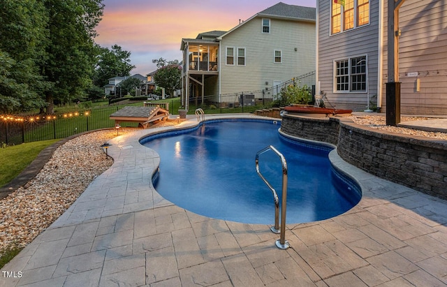 825 Highwater Pl, Fuquay Varina, NC 27526 - view of pool at dusk