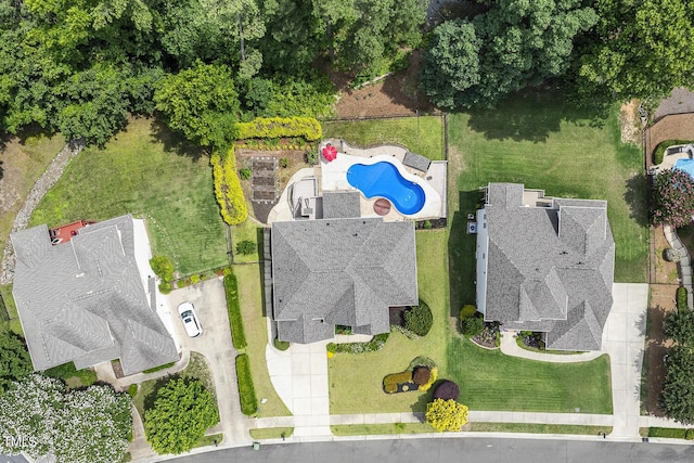 825 Highwater Pl, Fuquay Varina, NC 27526 - bird's eye view of a pool