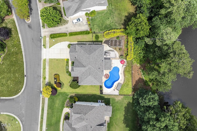 825 Highwater Pl, Fuquay Varina, NC 27526 - bird's eye view of a pool