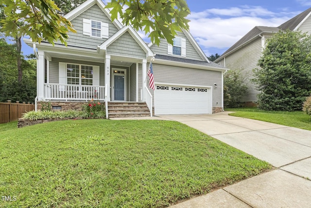 853 Bluffcreek Dr, Fuquay Varina, NC 27526 - view of front of property featuring a porch, driveway, and a garage