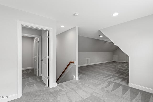 853 Bluffcreek Dr, Fuquay Varina, NC 27526 - additional living space with carpet flooring, recessed lighting, and lofted ceiling