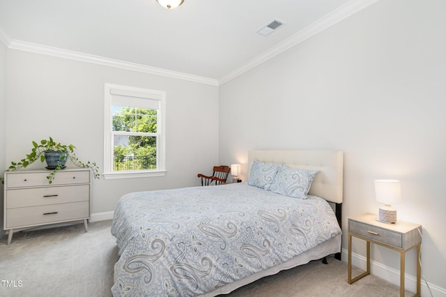 2128 Jollay St, Durham, NC 27703 - carpeted bedroom featuring ornamental molding and baseboards
