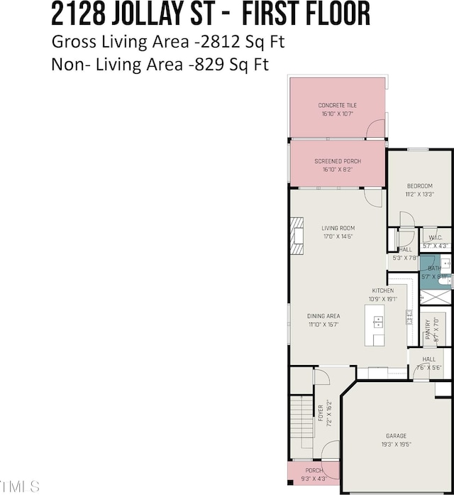 2128 Jollay St, Durham, NC 27703 - property floor plan