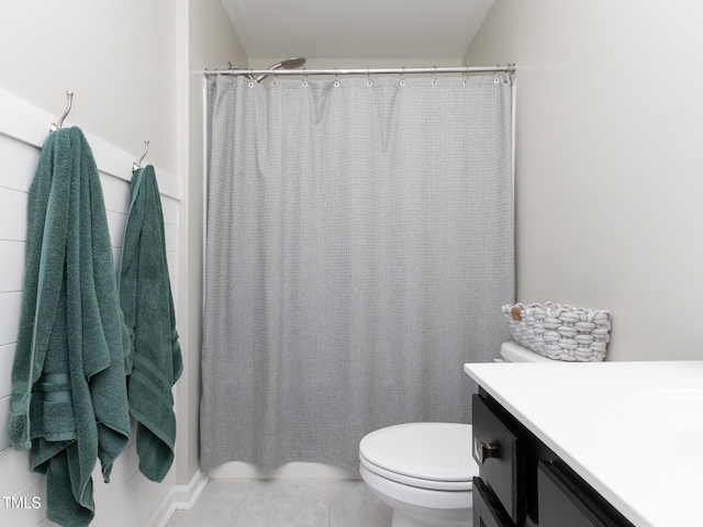 601 Grand Central Sta, Apex, NC 27502 - full bath with vanity, toilet, tile patterned floors, and curtained shower