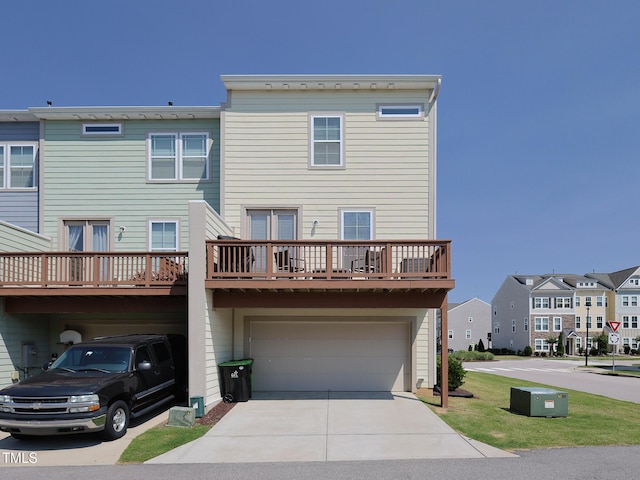 601 Grand Central Sta, Apex, NC 27502 - back of house featuring a garage, concrete driveway, and a residential view