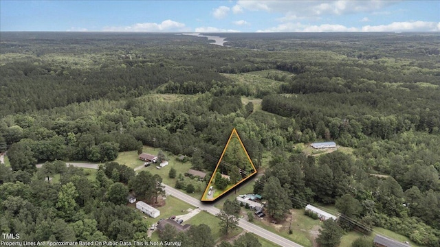 2396 Spring Valley Rd, Henderson, NC 27537 - aerial overview of property's location featuring a forest and property boundaries highlighted