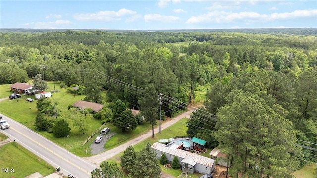 2396 Spring Valley Rd, Henderson, NC 27537 - aerial view of property and surrounding area featuring a heavily wooded area
