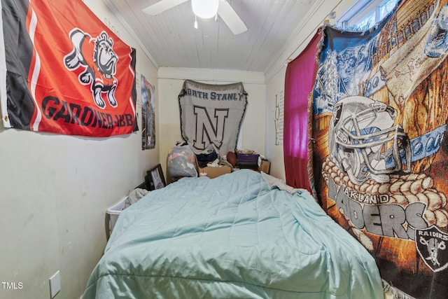 819 Corbin St, Albemarle, NC 28001 - bedroom with ornamental molding and a ceiling fan