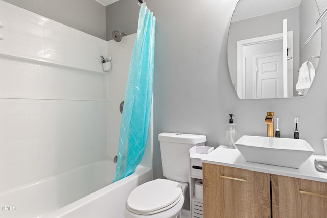 509 Forest Ridge Rd, Garner, NC 27529 - bathroom featuring shower / bath combination with curtain and vanity