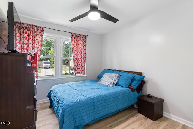 509 Forest Ridge Rd, Garner, NC 27529 - bedroom with wood finished floors and ceiling fan
