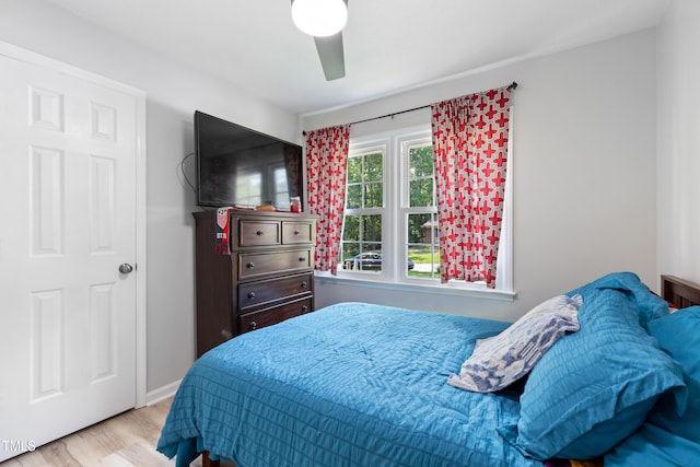 509 Forest Ridge Rd, Garner, NC 27529 - bedroom with wood finished floors and ceiling fan