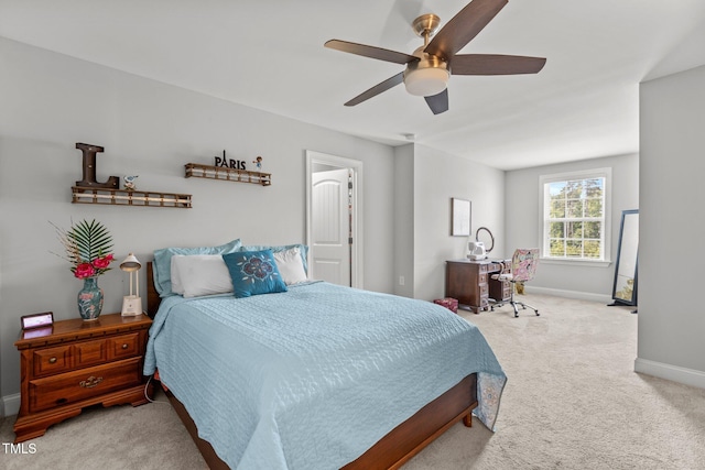 3032 Curling Creek Dr, Apex, NC 27502 - bedroom with carpet floors and ceiling fan