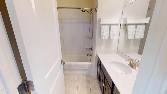 421 Old Ride Dr, Holly Springs, NC 27540 - bathroom featuring vanity, tile patterned flooring, and bathtub / shower combination