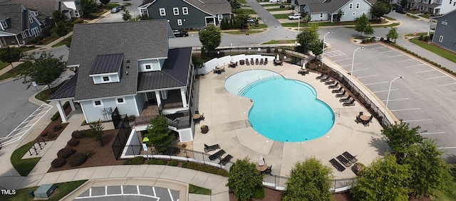 421 Old Ride Dr, Holly Springs, NC 27540 - aerial view of residential area featuring a pool