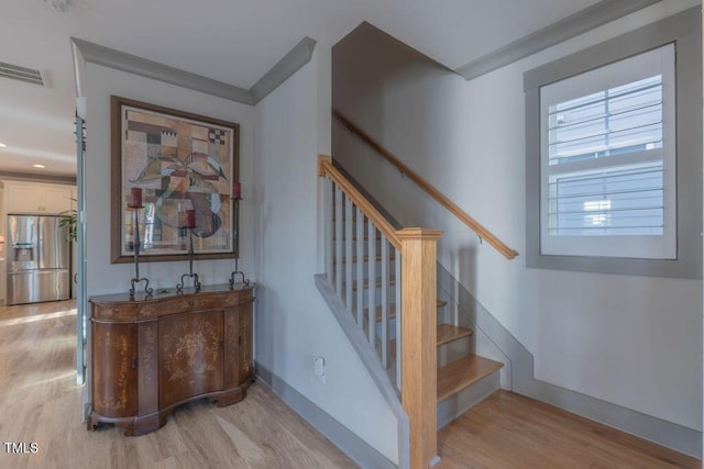 1624 Tunnel St, Wendell, NC 27591 - staircase with wood finished floors and baseboards