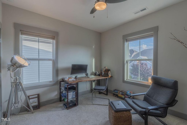 1624 Tunnel St, Wendell, NC 27591 - carpeted office featuring ceiling fan