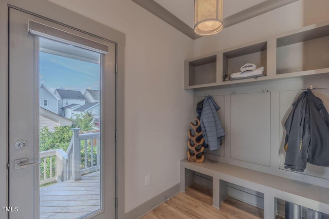 1624 Tunnel St, Wendell, NC 27591 - mudroom featuring light wood-type flooring and baseboards