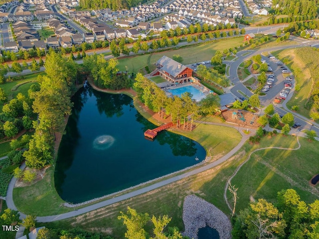 1624 Tunnel St, Wendell, NC 27591 - aerial view of property's location featuring a large body of water and nearby suburban area