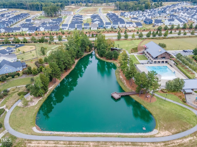 428 Mill Station Ln, Wendell, NC 27591 - aerial view of residential area featuring a nearby body of water and a pool