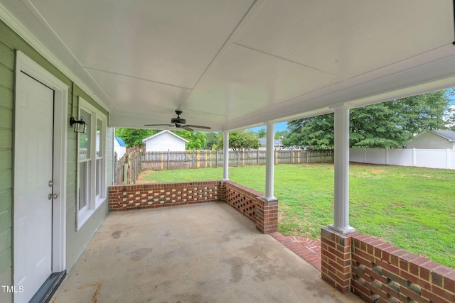 248 Robin Loop, Dunn, NC 28334 - view of patio featuring a ceiling fan