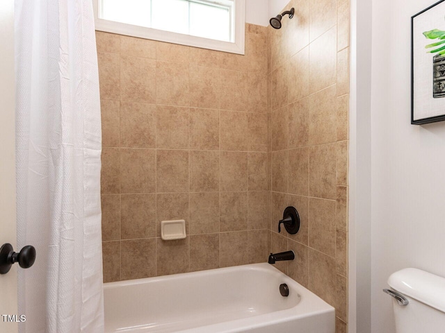 612 Peach Orchard Pl, Cary, NC 27519 - full bathroom with shower / bathtub combination with curtain and toilet