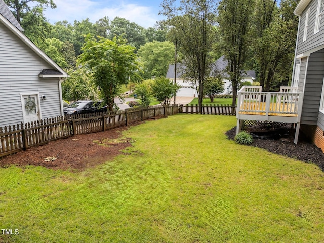 2913 Coxindale Dr, Raleigh, NC 27615 - fenced backyard featuring a deck