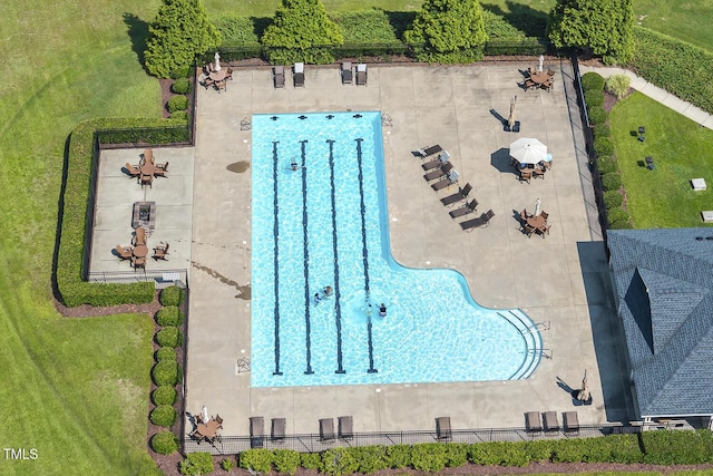 513 Goal Kick, Fuquay Varina, NC 27526 - aerial view of a pool