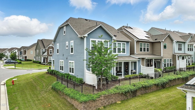 1313 Littlehills Dr, Apex, NC 27523 - view of front of home featuring a residential view and solar panels