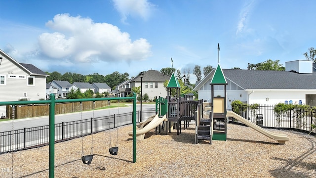 1313 Littlehills Dr, Apex, NC 27523 - community jungle gym featuring a residential view