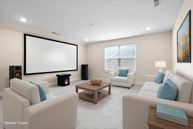 1313 Littlehills Dr, Apex, NC 27523 - cinema room featuring light colored carpet and recessed lighting