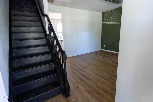 328 Mccarthy Dr, Clayton, NC 27527 - stairway with wood finished floors and baseboards