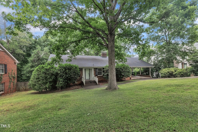3304 Redbud Ln, Raleigh, NC 27607 - view of yard featuring entry steps and a carport