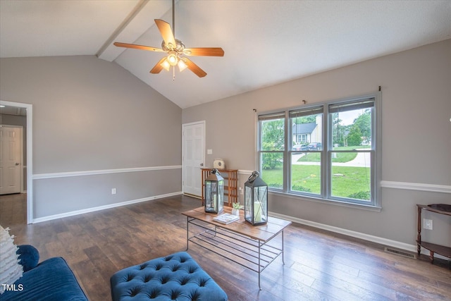 1309 Sweet Charm Ln, Knightdale, NC 27545 - living area featuring wood finished floors and ceiling fan