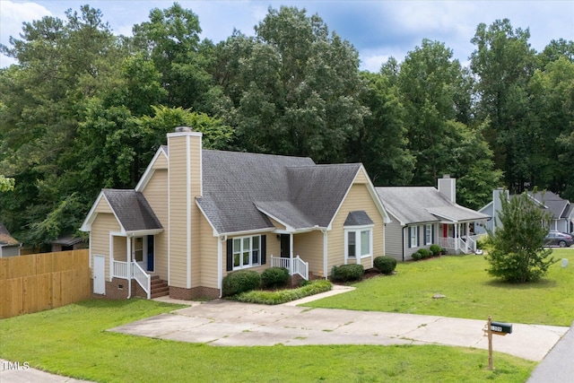1309 Sweet Charm Ln, Knightdale, NC 27545 - view of front of house featuring a chimney and roof with shingles