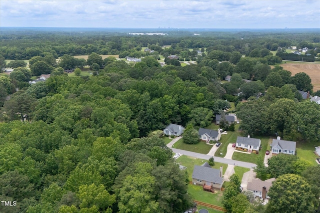1309 Sweet Charm Ln, Knightdale, NC 27545 - aerial view of residential area with a heavily wooded area