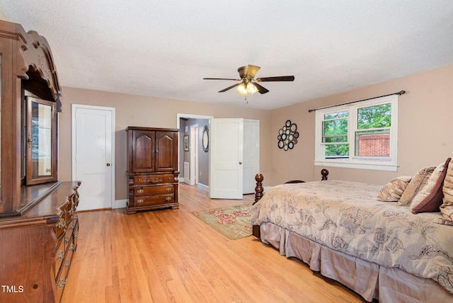 132 Lord Ashley Rd, Raleigh, NC 27610 - bedroom with light wood-type flooring and a ceiling fan