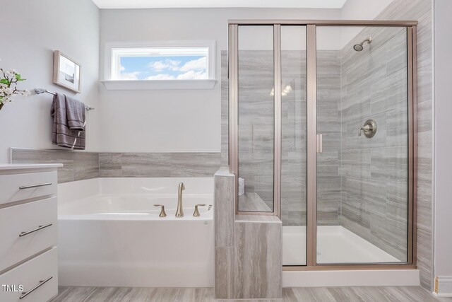 321 Calvander Ln, Apex, NC 27539 - full bath featuring a stall shower and a garden tub