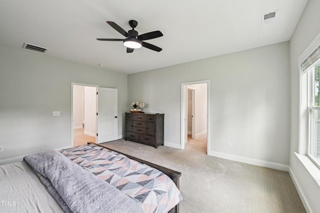 772 Mirkwood Ave, Apex, NC 27523 - bedroom with light carpet and ceiling fan