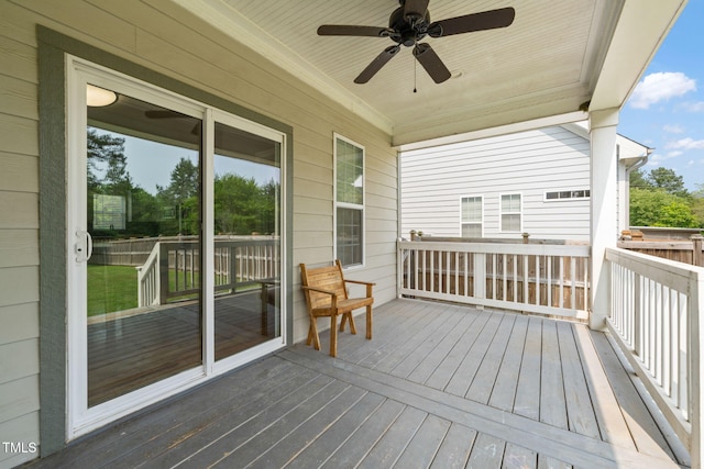225 E End Ave, Durham, NC 27703 - wooden deck with ceiling fan