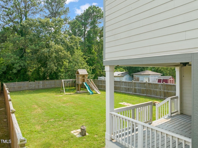 225 E End Ave, Durham, NC 27703 - view of yard featuring a playground