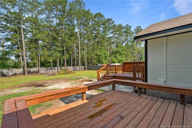 306 Longleaf Pines Dr, Raeford, NC 28376 - view of wooden deck