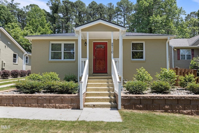 2710 Broad St, Durham, NC 27704 - view of front of house with brick siding and metal roof